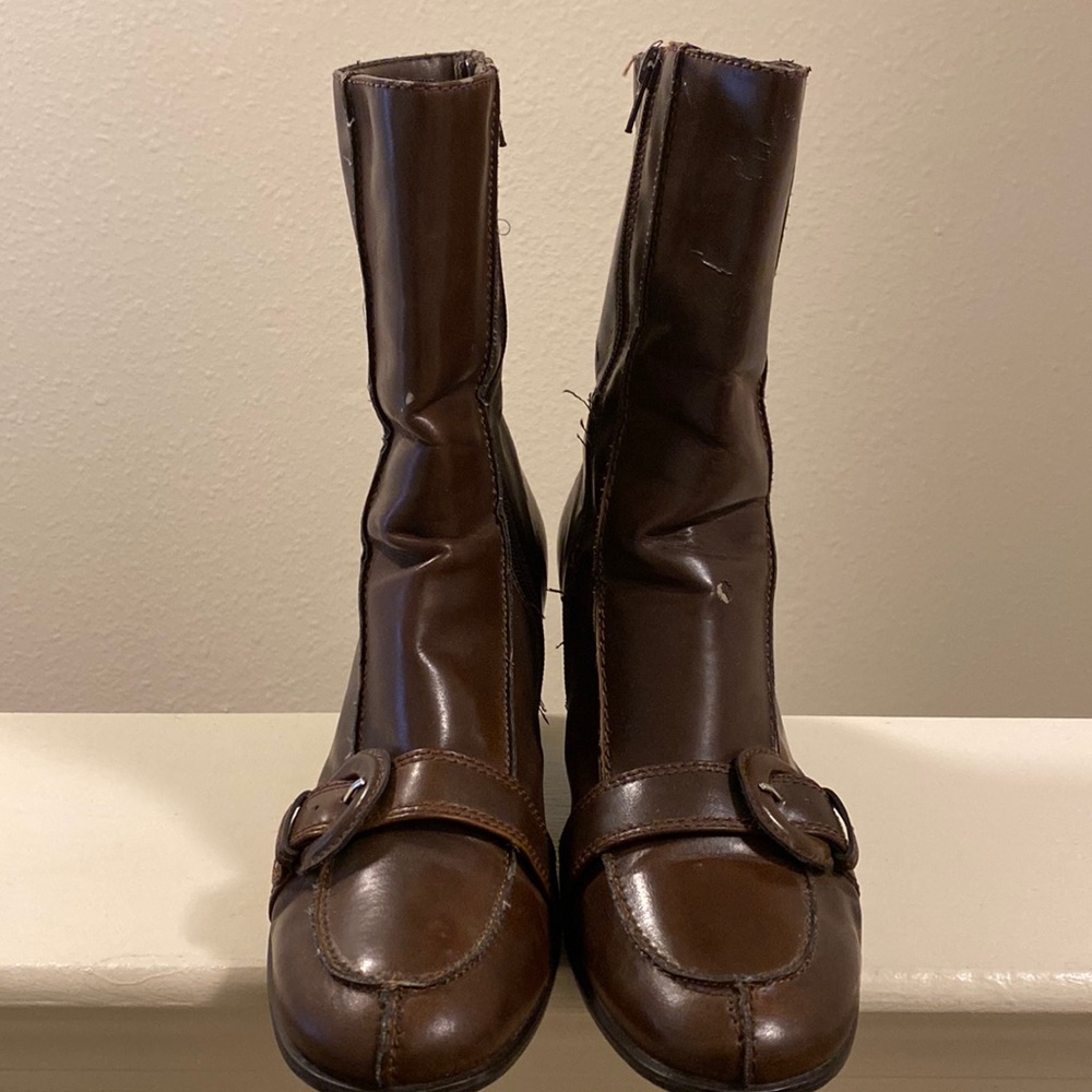 Graceland brown heeled boots Sz 9, EU 40